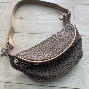 Coach Tan and Brown Crossbody Bag
